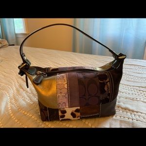 Coach limited addition holiday patchwork purse